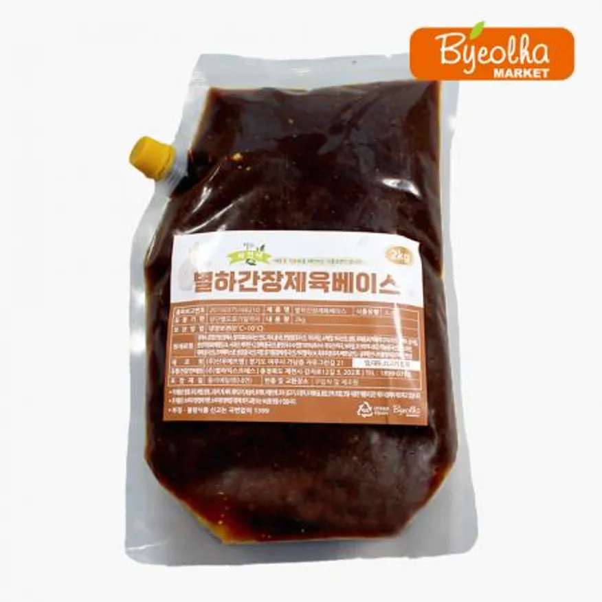 새한 별하 간장 제육 베이스 2kg x6개 / (1박스)_업소용 대용량 식당용 제육볶음 제육소스 찜닭 소스 양념 이미지