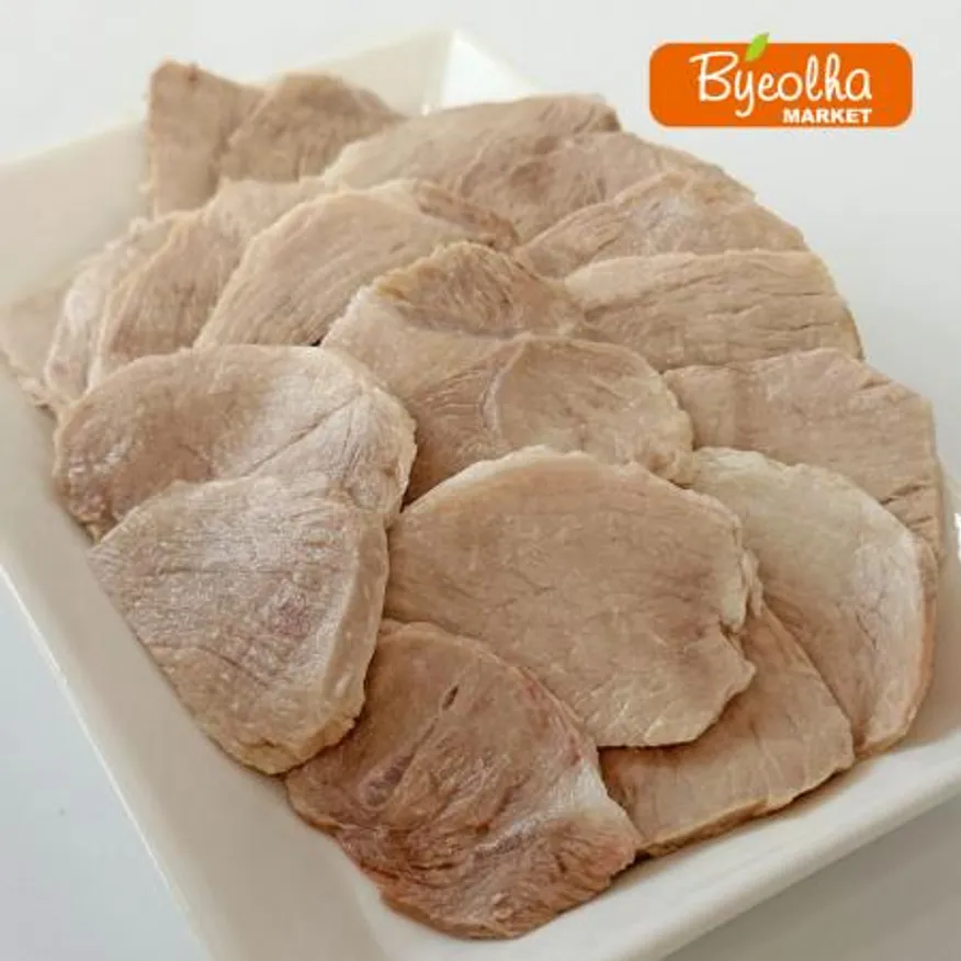 춘풍접객 삶은 돼지 전지 슬라이스 2kg x5개 / (1박스)_국밥용 업소용 대용량 식당용 냉동 앞다리살 이미지