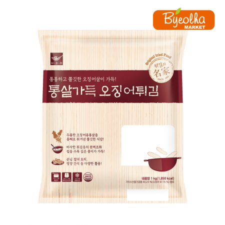 사옹원 통살가득 오징어튀김 1kg 업소용 대용량 단체급 분식 바삭한 튀김 술안주 간식