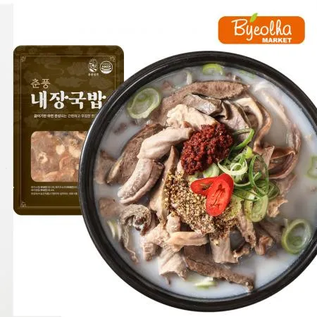 춘풍접객 춘풍 내장국밥 155g / 1인분 밀키트 국밥 해장국 / 캠핑음식 캠핑요리 캠핑밀키트 / 냉동국밥 순대국