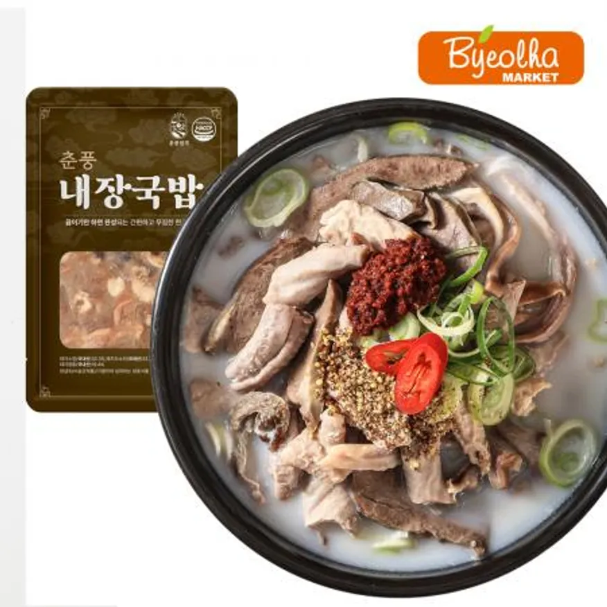 춘풍접객 춘풍 내장국밥 155g / 1인분 밀키트 국밥 해장국 / 캠핑음식 캠핑요리 캠핑밀키트 / 냉동국밥 순대국 이미지