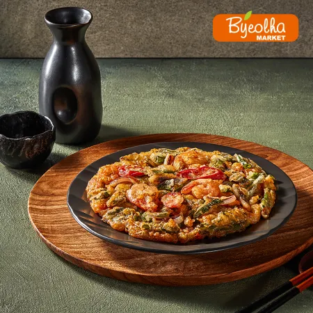 사옹원 부침명장 프리미엄 해물파전 300g x10개 (1박스) 명절 제사 제수 음식 간식 전 요리 부침개 야식 안주 파전 이미지