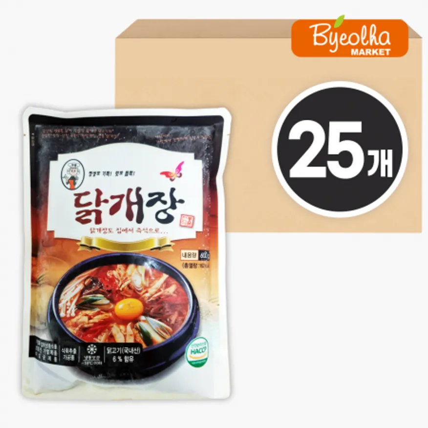 부광식품 닭개장 600g x25개 / (1박스)_업소용 가정용 대용량 식당용 냉동 원팩 밀키트 간단요리 간편식 이미지