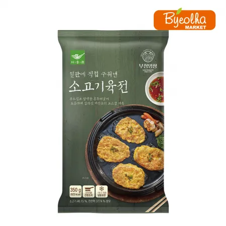 사옹원 부침명장 소고기육전 350g x8개 (1박스) 간식 전 요리 부침개 간편 냉동 음식 야식 한식 반찬 안주 명절 제사 제수 이미지