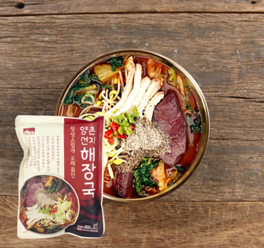 고향식품 옛맛 양촌 선지해장국 600g x12개 / (1박스)_업소용 가정용 식당용 냉동 원팩 밀키트 간단요리 간편식 이미지