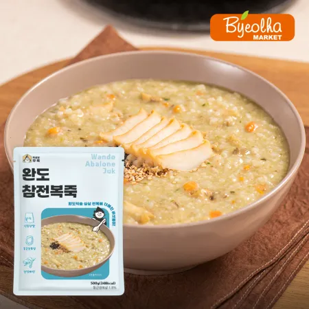 죽공방후룩 완도 참전복죽 500g_냉장 간편식 식사대용 영양식 건강식 보양식