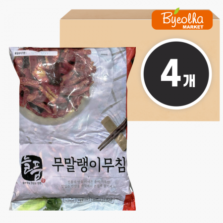 반찬단지 양념 무말랭이 4kg x4개 / (1박스)_업소용 대용량 식당용 밑반찬 양념무말랭이 무 말랭이 무침 반찬