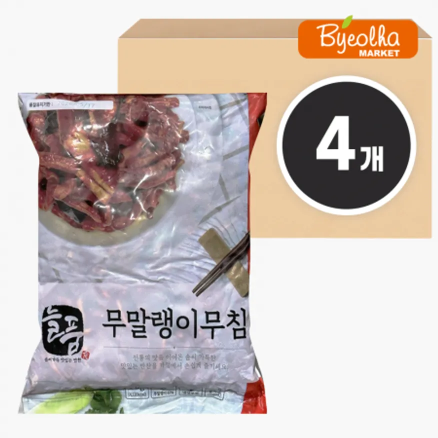 반찬단지 양념 무말랭이 4kg x4개 / (1박스)_업소용 대용량 식당용 밑반찬 양념무말랭이 무 말랭이 무침 반찬 이미지