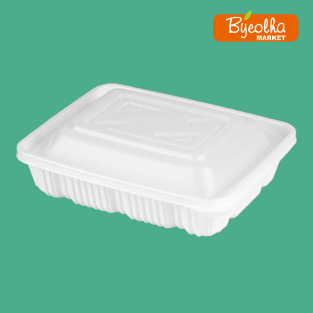 멀티팩 사각 찜용기 세트 100개 (JH-J2-백색-소)_업소용 대용량 식당용 배달용 포장용기 배달용기 포장