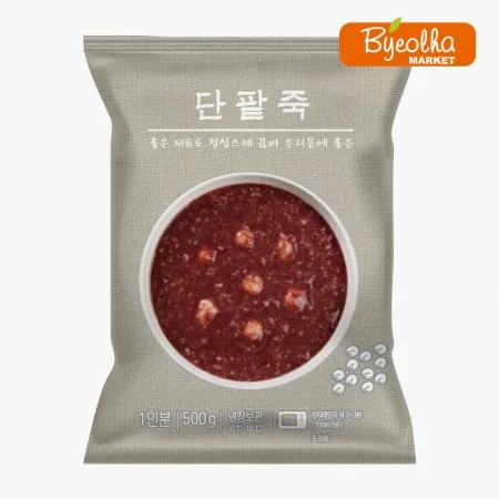 새싹푸드 단팥죽 500g x10개_업소용 가정용 식당용 죽 병원죽 간편식 즉석죽 이미지