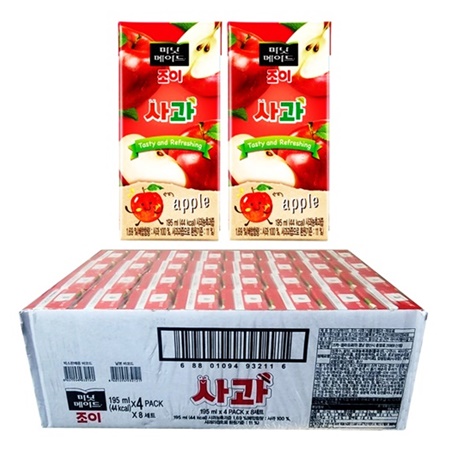 미닛메이드 조이 사과 195ml, 32팩