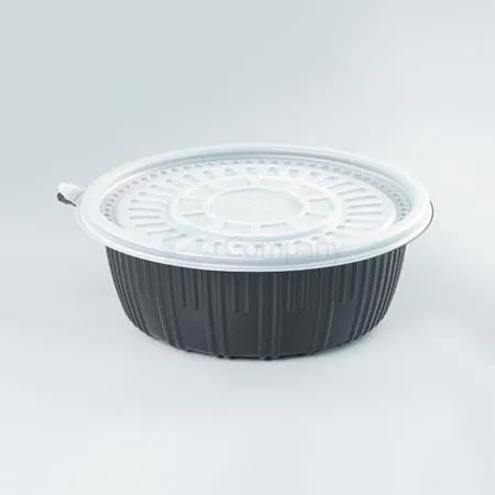 [BFP]180파이 냉면용기 소(흑색)400개세트[몸통+뚜껑]