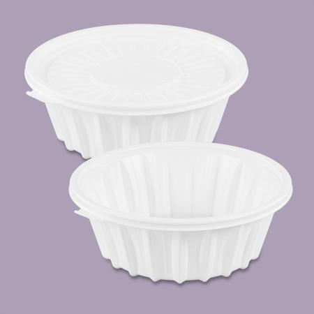 [배송지연] CN 냉면용기 195파이 PP 소 백색 200개세트(합포장)