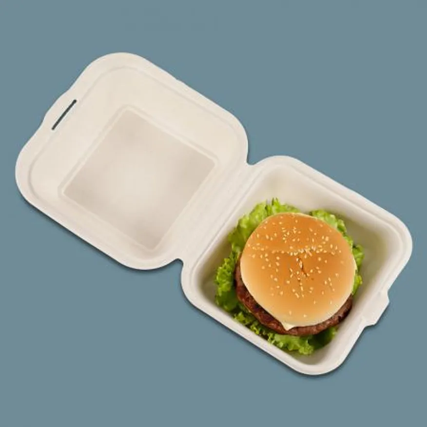 햄버거 도시락 펄프 용기 CN B-003 크라프트 500개 이미지