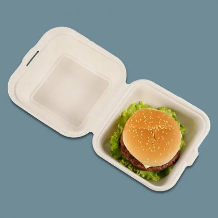햄버거 도시락 펄프 용기 CN B-003 크라프트 500개 이미지