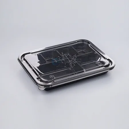 [TY/1006] 일회용 6칸 도시락 흑색 200개세트 (합포장) 이미지