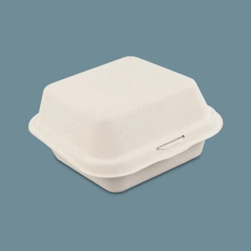 햄버거 도시락 펄프 용기 CN B-003 크라프트 500개 이미지