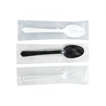 [CI]일회용 숟가락(흑색) 개별포장 1500개 [1박스]