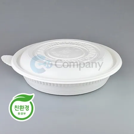 [JH]300파이 친환경 찜용기 중(백색) 100개세트[몸통+뚜껑]