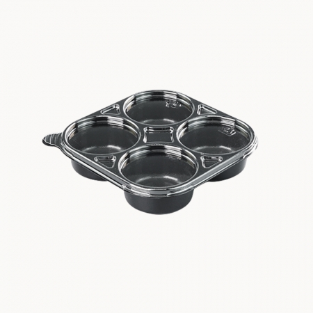 [CN]소스 반찬용기 4칸(CN-1212/흑색) 600개세트(합포장)