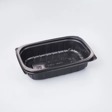 [배송지연] [CN]사각죽용기 소(CN-1217-C/흑색/투명뚜껑) 250개세트 이미지