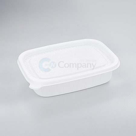 [오늘도착]BFP사각죽용기 소(반투명) 500개세트[몸통+뚜껑]