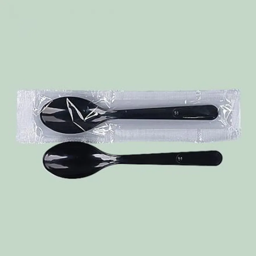 [JE} 일회용 수저 (숟가락) 1P 개별포장 흑색 1500개 이미지