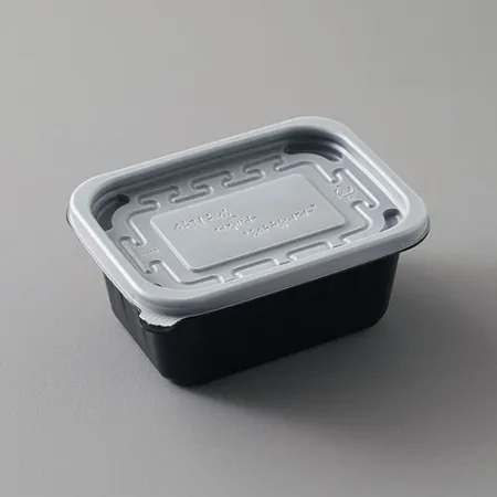 [JH] 일회용 반찬용기 미니죽용기 400ml 흑색 600개세트[몸통+뚜껑]
