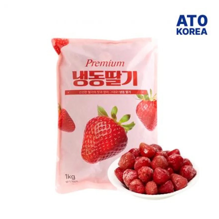 당도높은 무첨가 냉동딸기(주스용 못난이) 1kg 1팩 이미지
