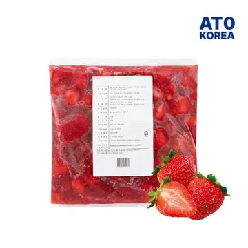 냉동 가당딸기 1kg 설탕20% 첨가 얼린 과일 주스 스무디