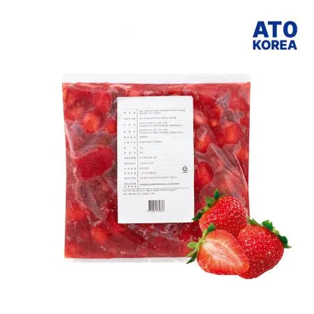 냉동 가당딸기 1kg 설탕20% 첨가 얼린 과일 주스 스무디