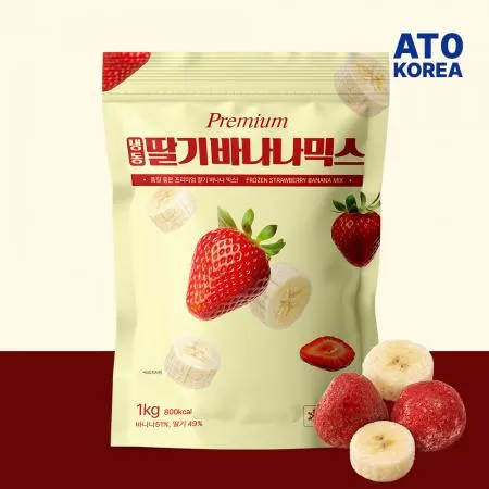 무첨가 냉동 딸기바나나 믹스 1kg 딸바 스무디 주스 