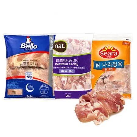 브라질 벨로 닭정육 2kg 무염지 순살 닭다리살