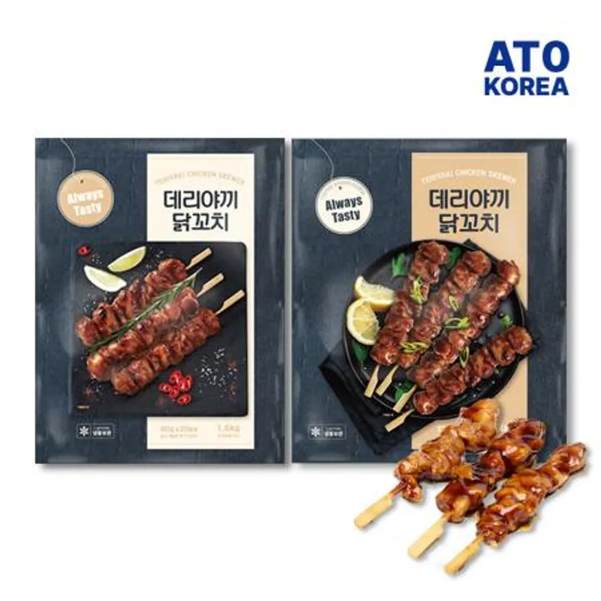 빅사이즈 숯불 데리야끼 닭다리살 닭꼬치 2.4kg(120g 20개입) 이미지