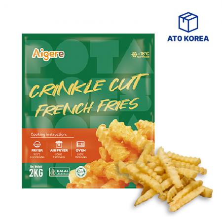 아이그레 감자튀김 크링클컷 2KG 냉동 사이드 메뉴 안주 간식