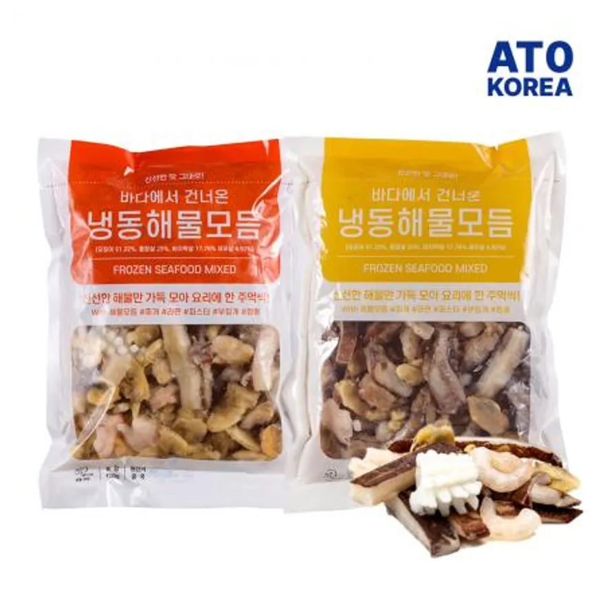 간편 해물모듬 700g 1팩 (오징어,홍합살,바지락살,새우살) 이미지
