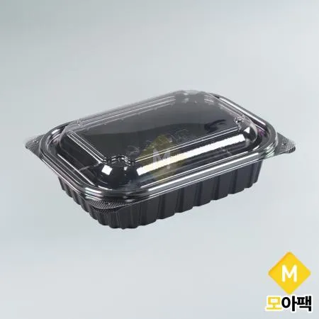 BU-006 PET 흑색 BU 반찬용기 600개세트 (몸통+뚜껑)