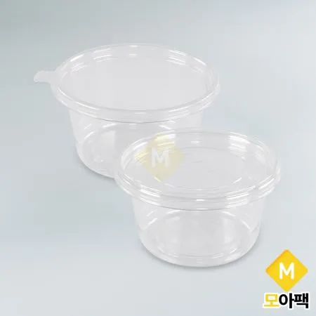 대 투명 BU 반찬용기 125파이 600개세트 (몸통+뚜껑)