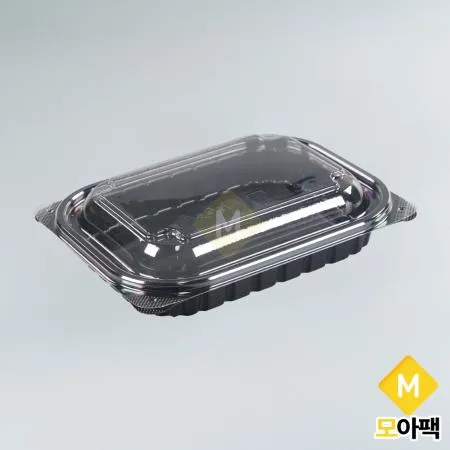 BU-005 PET 흑색 BU 반찬용기 600개세트 (몸통+뚜껑) 