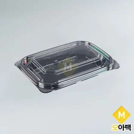 BU-001 PET 흑색 BU 반찬용기 1000개세트 (몸통+뚜껑)