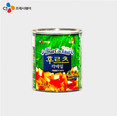 CJ프레시웨이 이츠웰 후르츠 칵테일 836g x 12캔(1박스)유통기한 2026년 7월 까지