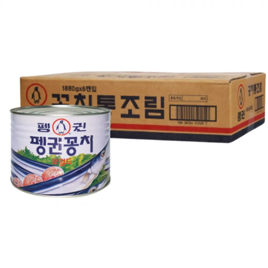 펭귄 꽁치 덕용 1.88kg 한박스 6캔 이미지