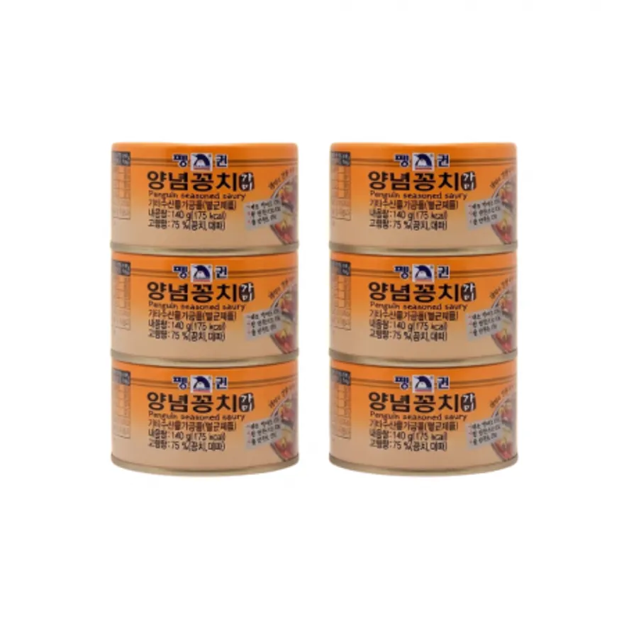 펭귄 양념꽁치 140g 6캔 이미지