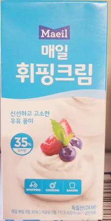 매일휘핑크림35% 1리터  이미지