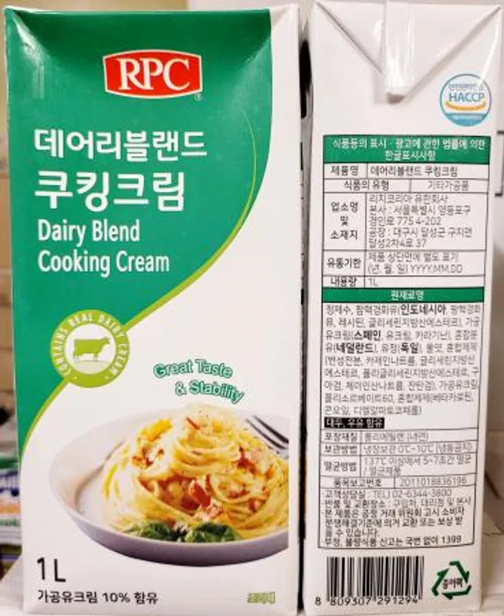 데어리쿠킹크림1리터국내산1개 이미지