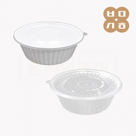 [KH]190파이 일회용 사출 냉면용기 미니소(투명) 400개 세트