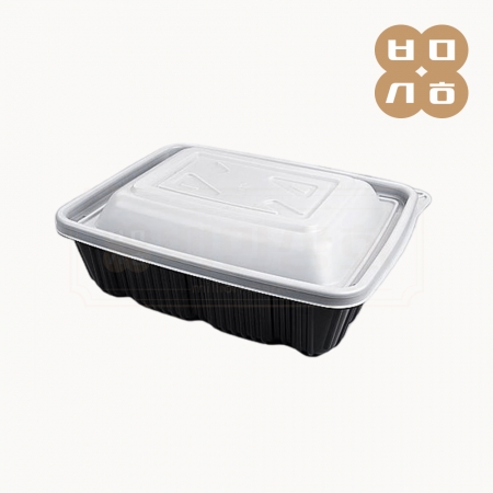 [JH] 일회용 사각찜용기 중 흑색 100개세트
