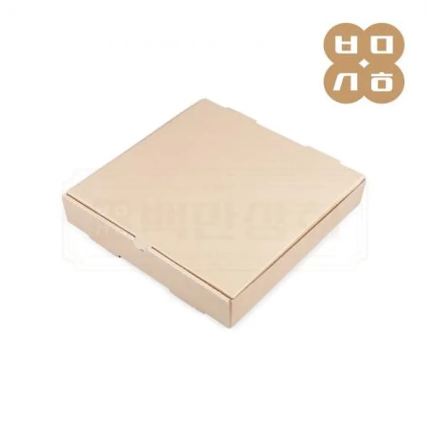 10인치 크라프트 피자박스 사각 100개 CN 이미지