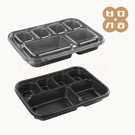 [배송지연] [AJ]일회용 도시락용기 SDP-018 6칸 200개 세트 배달 포장