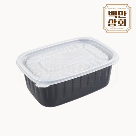 [JH] 일회용 사각 신형 PP죽용기 특대 흑색 500개세트